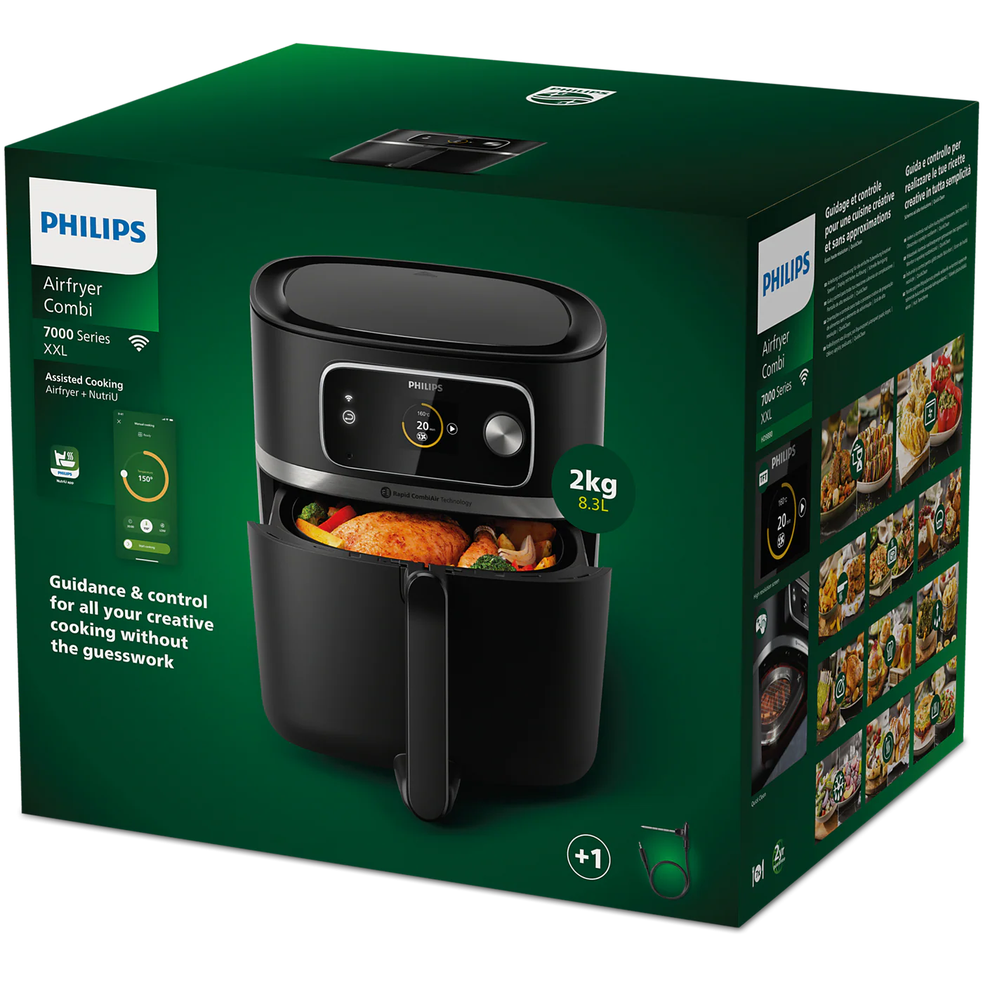 Philips XXL Connected Airfryer - 2200W - 2Kg/8.3L - Digital - Auto-cook programs - Black - HD9880/92 - Image 9