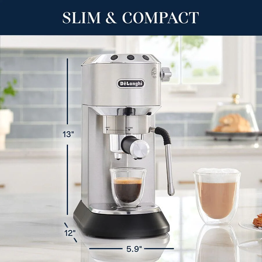 Delonghi Dedica Arte Espresso Machine , 1350 Watt, Metal - EC885M - Image 9