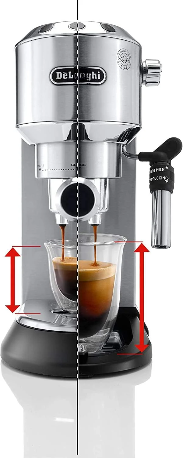 Delonghi Dedica Espresso Coffee Machine, Silver - EC685.M - Image 4