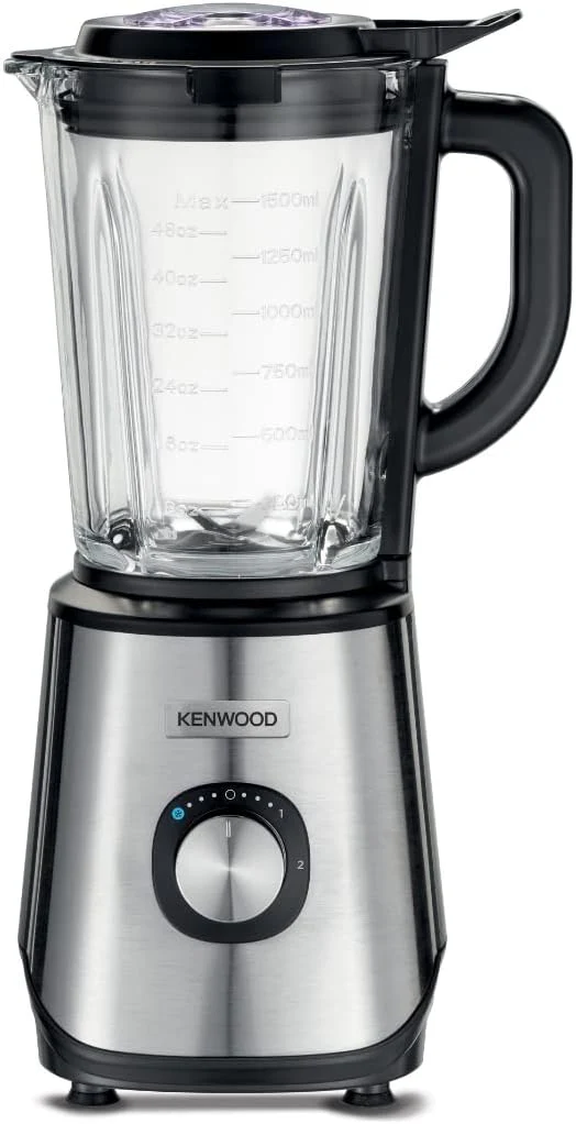 Kenwood Glass Blender 1000W Power Blender 2L With Grinder Mill, Chopper Mill, Ice Crush Function Blm45.720Ss Black/Silver - Image 3