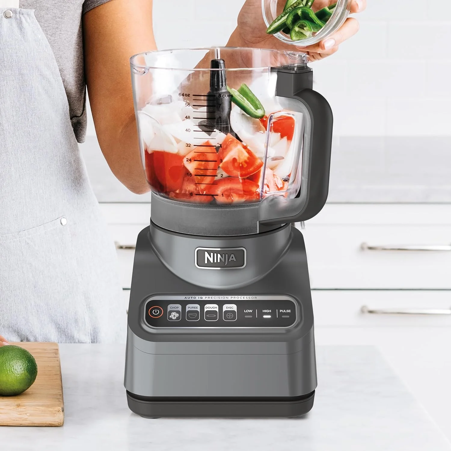 Ninja Food Processor, Professional Plus, 1000 Peak Watts, 4 Functions for Chopping, Slicing, Purees & Dough with 9-Cup Processor Bowl, 3 Blades, Food Chute & Pusher, Silver, BN601 - Image 10