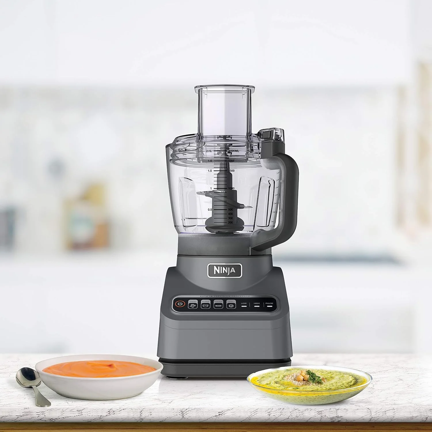 Ninja Food Processor, Professional Plus, 1000 Peak Watts, 4 Functions for Chopping, Slicing, Purees & Dough with 9-Cup Processor Bowl, 3 Blades, Food Chute & Pusher, Silver, BN601 - Image 12