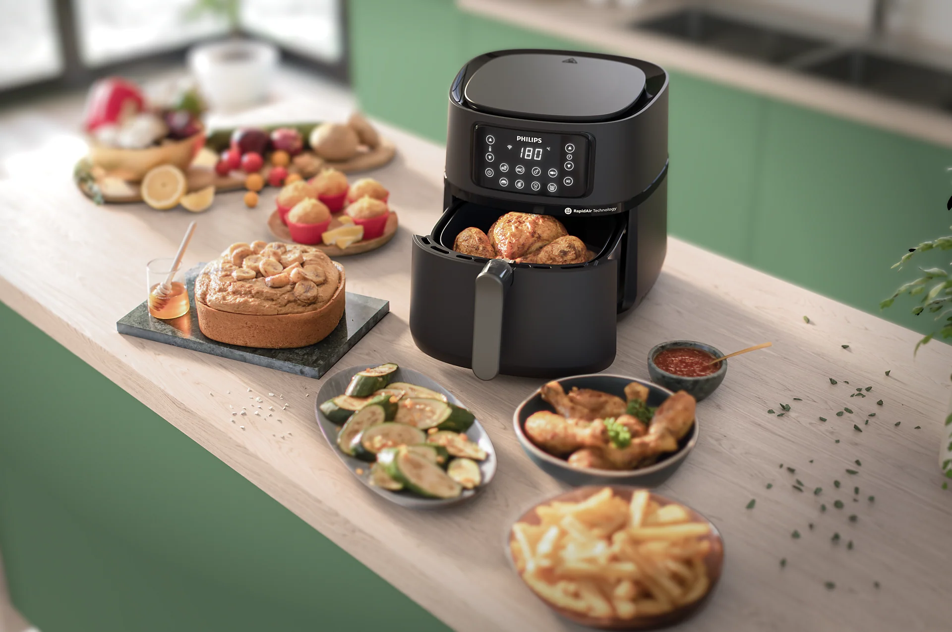 Philips 5000 Series XXL Air Fryer, 7.2 Liter, 2000 Watt, Black - HD9285/91 - Image 3