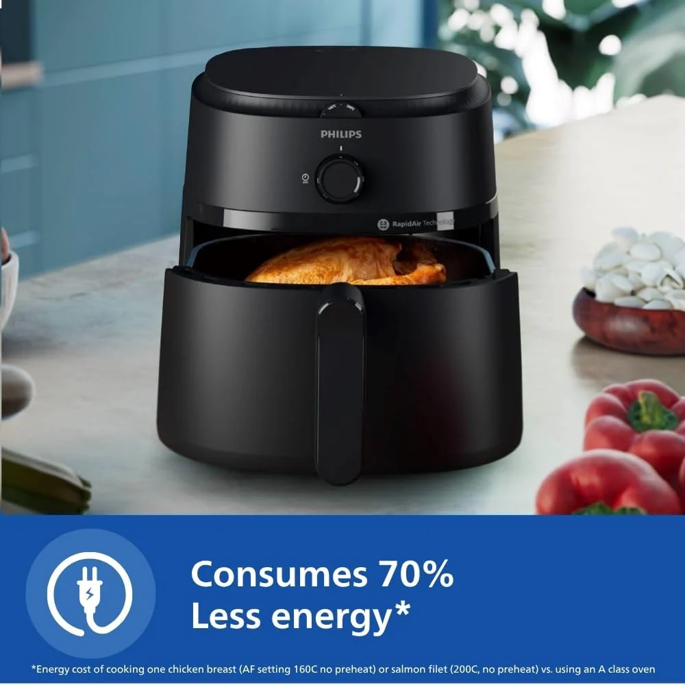 Philips Airfryer 2000 Series Digital Air Fryer, 6.2 Liters, 1700 Watt, Black and Silver - NA230 - Image 6