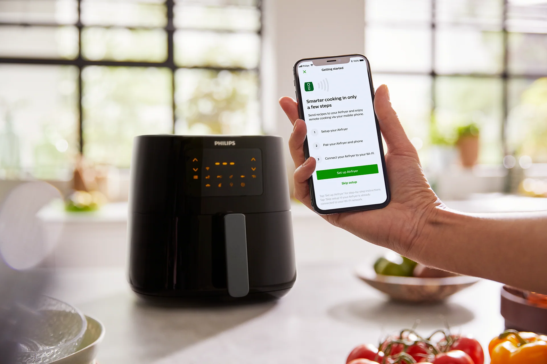 Philips Essential Air Fryer with Wi-Fi Connection, 6.2 Liters, 2000 Watt, Black - HD9280-91 - Image 4