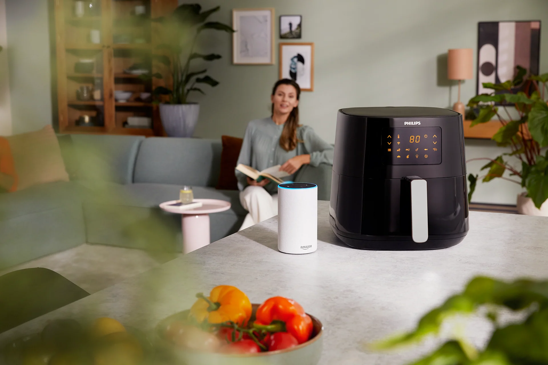 Philips Essential Air Fryer with Wi-Fi Connection, 6.2 Liters, 2000 Watt, Black - HD9280-91 - Image 7